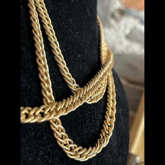 Signed MONET Gold Tone 55” Chain Necklace -Double or Triple for different looks! - Picture 5 of 17